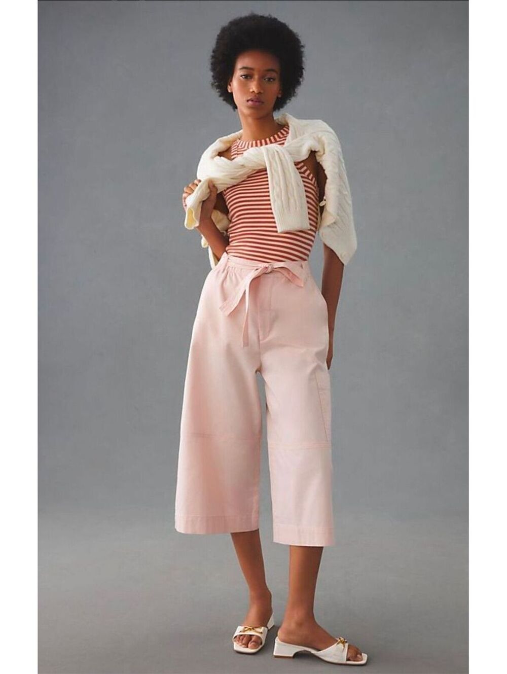 NWOT| Sz.M |Anthropologie Maeve Wide-Leg Utility Culottes
